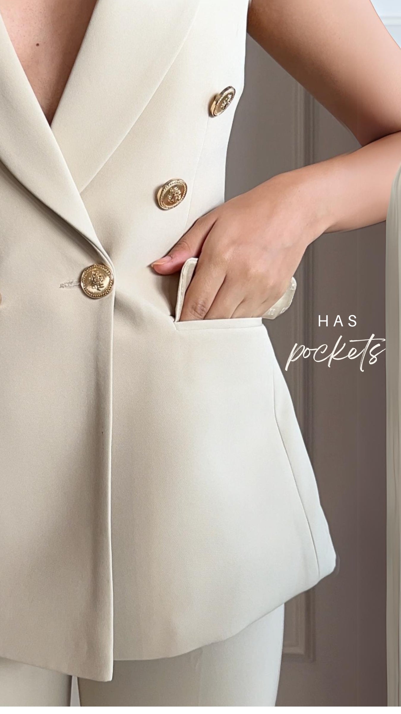 WaistCoat Set- Egg White - NEW!