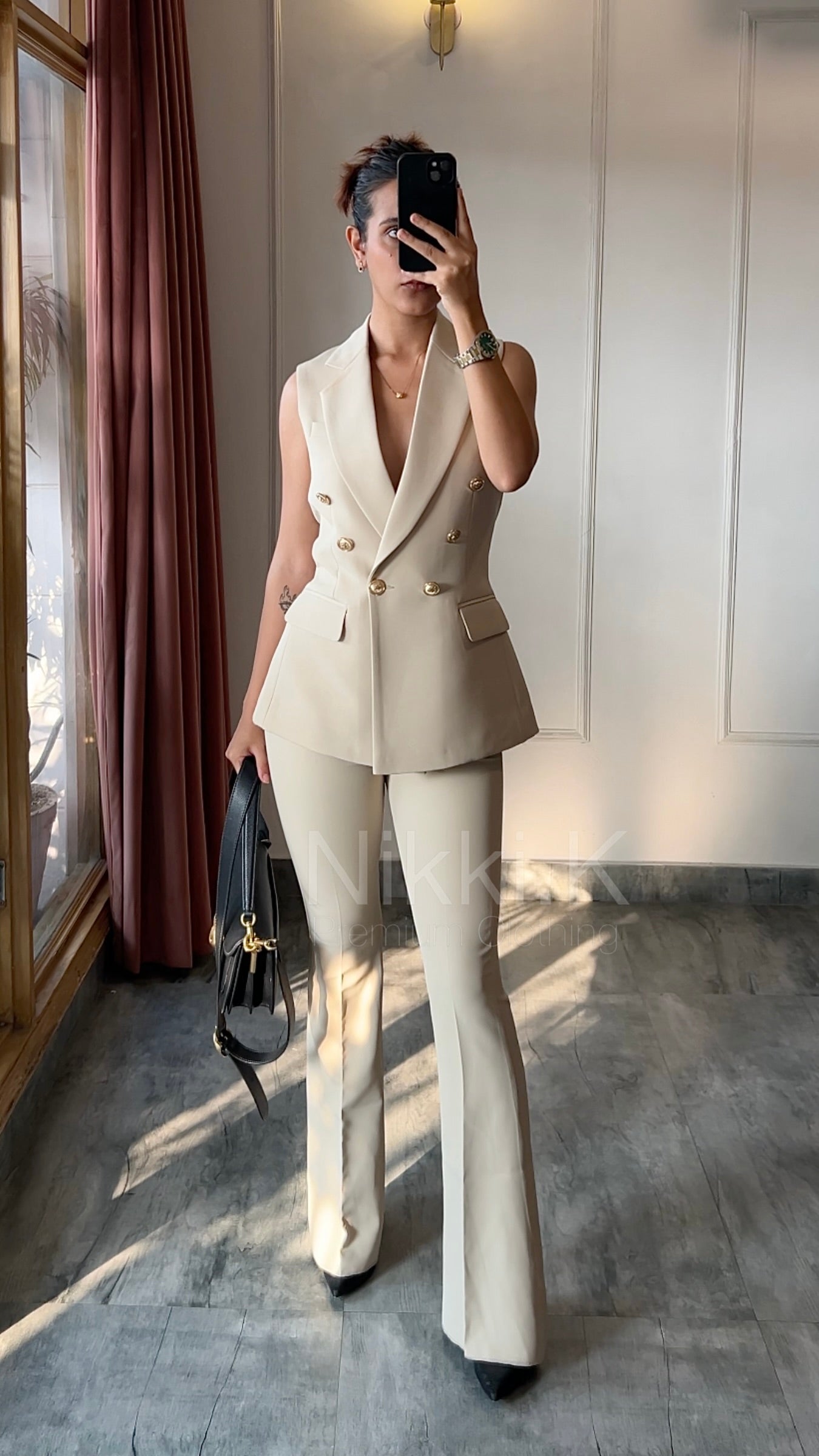 WaistCoat ONLY- Egg White - 3799/- 1st April onwards