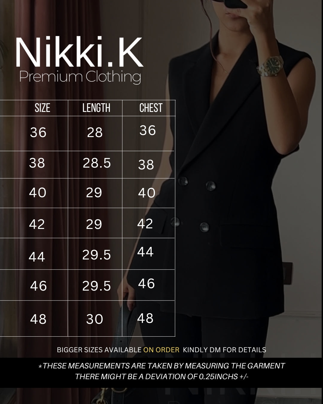 WaistCoat- ONLY; Ultimate Black, 3799/- 1st April Onwards