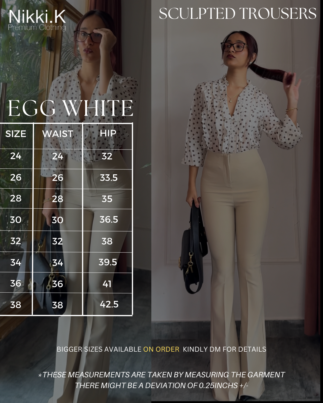 Egg White PowerSet- Powerline Top + Sculpted trousers