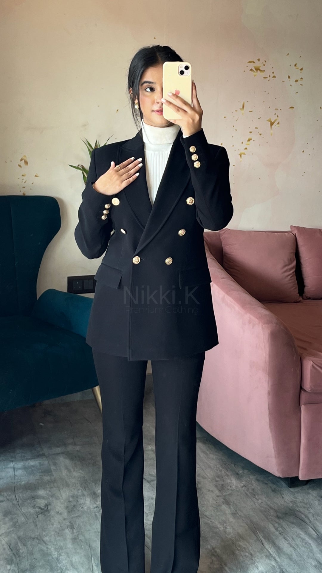 Ultimate Black Blazer Formal Trouser set (2 Pieces)