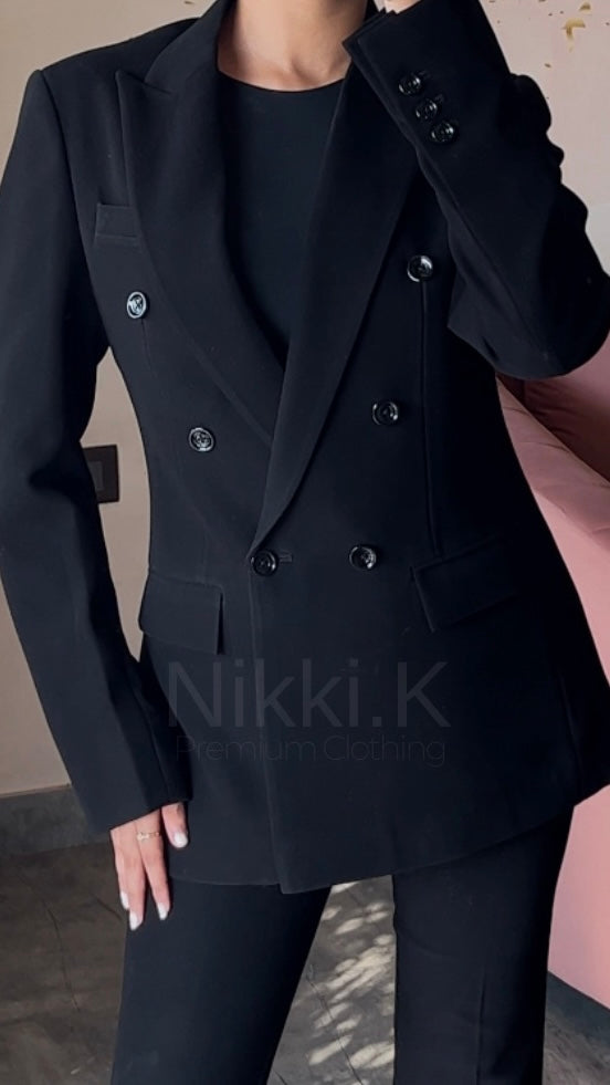 Ultimate Black Blazer + Formal Trouser set (2 Pieces)