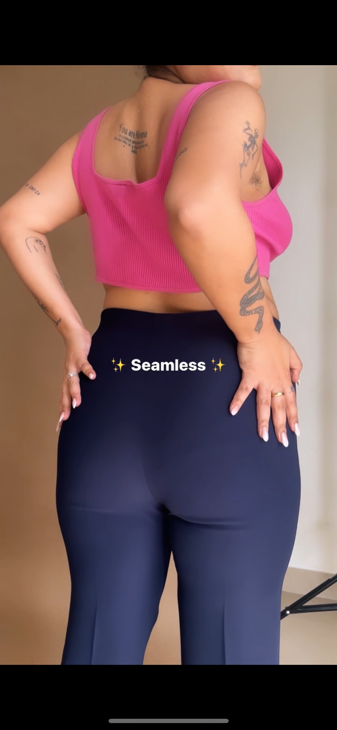 Sculpted High Waist Flared Trousers- Midnight Blue