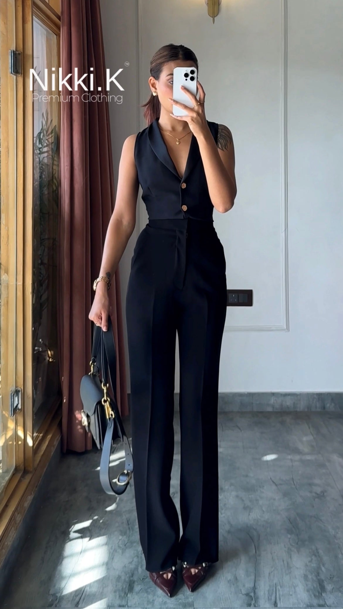 Nikki.K Wide Leg Trousers- Ultimate Black
