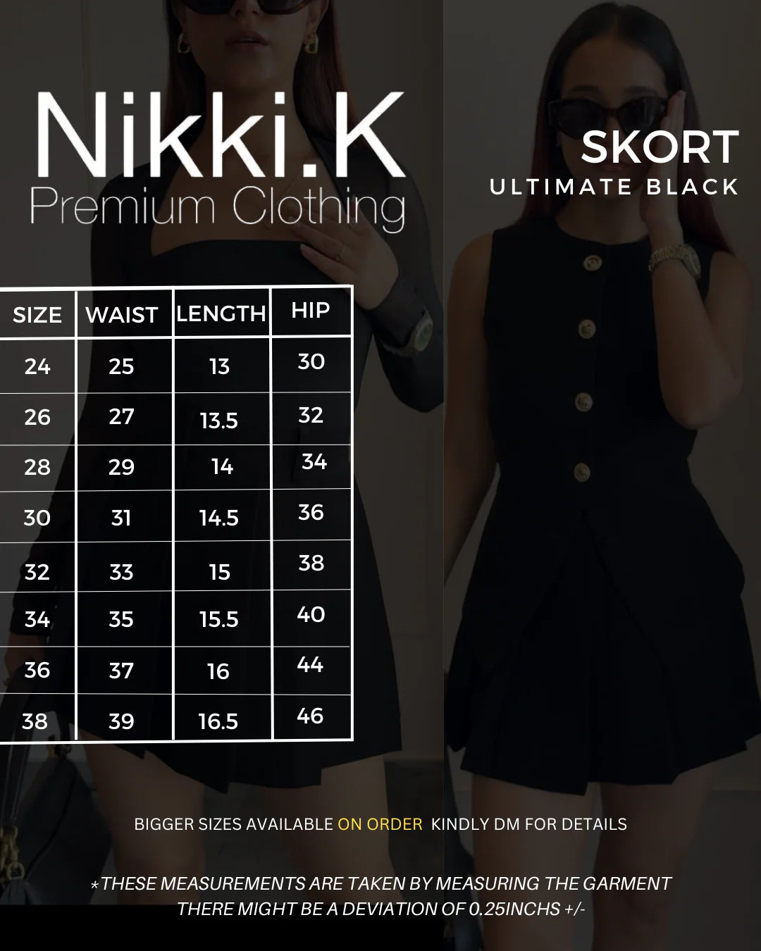 Beaded Embroidered Blazer + Ultimate Black Skort Set