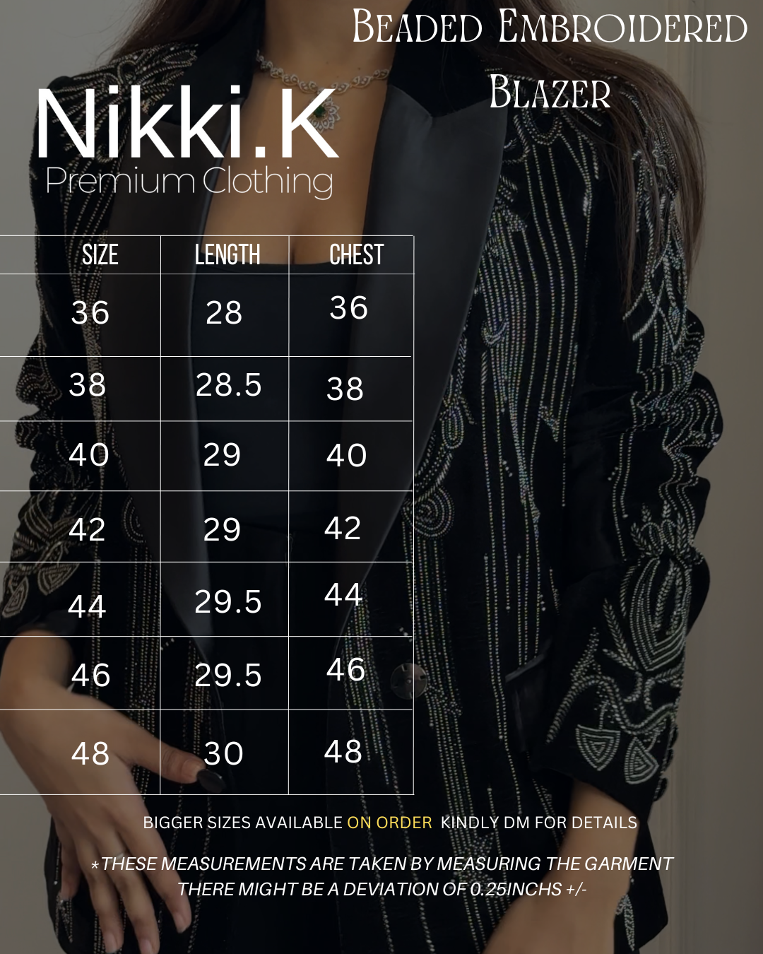 Beaded Embroidered Blazer + Ultimate Black Skort Set