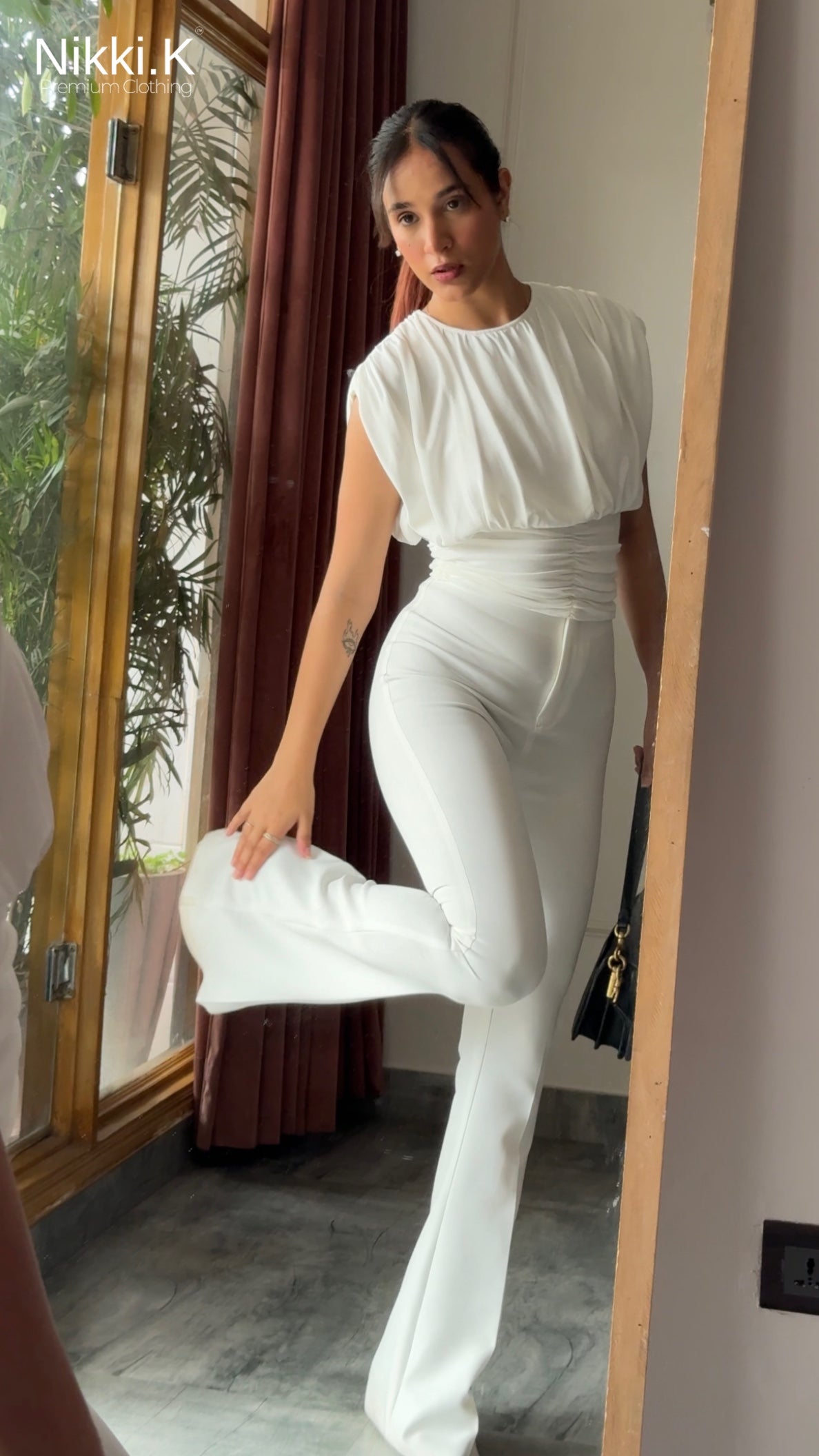 Sculpted Trousers- Cloud Dancer (Pure White)