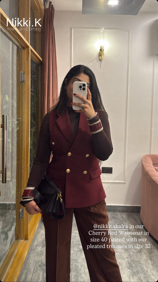 Cherry Red- Waistcoat ONLY- Limited Edition