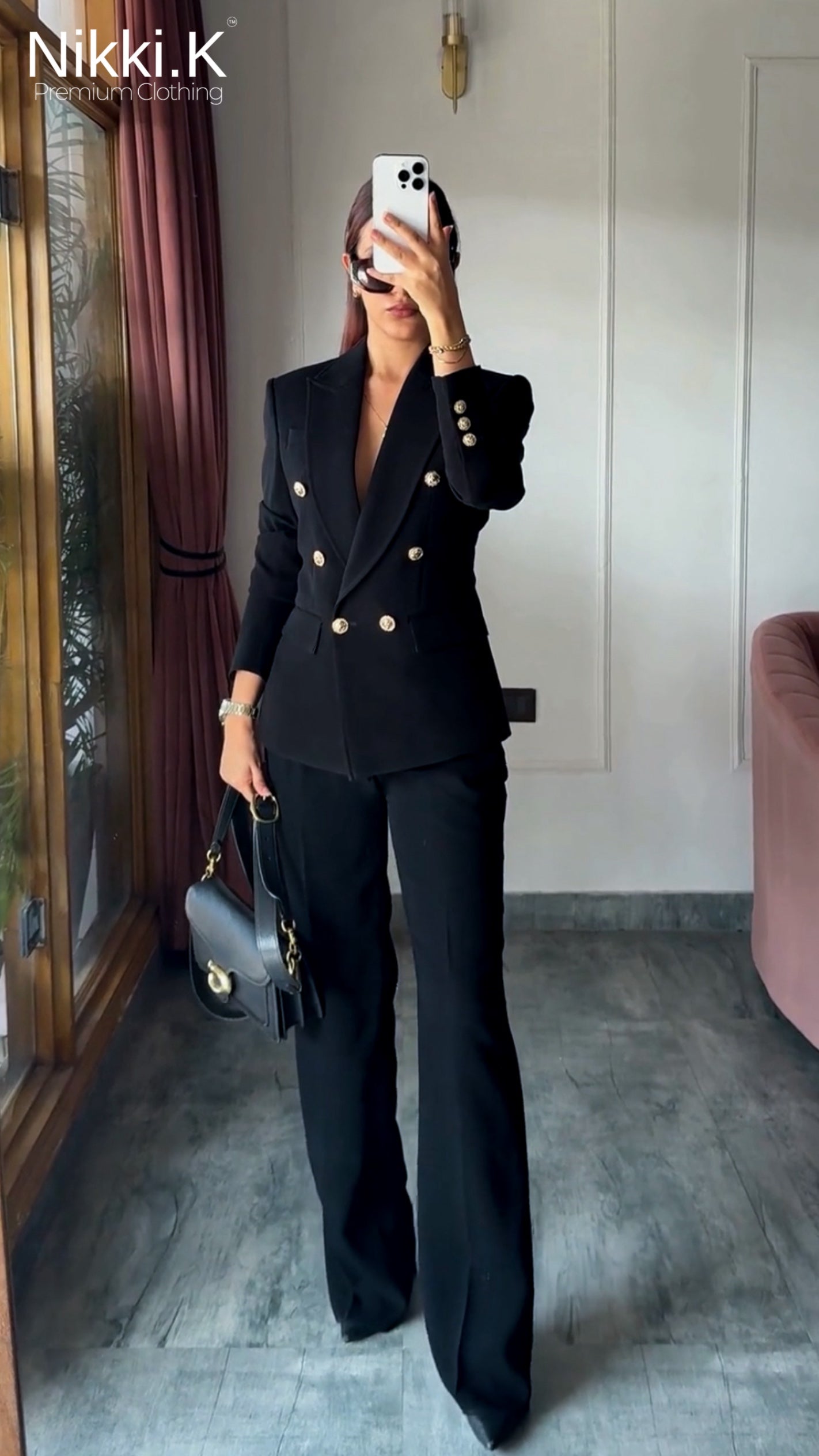 Ultimate Black Blazer + Pleated Trousers Set