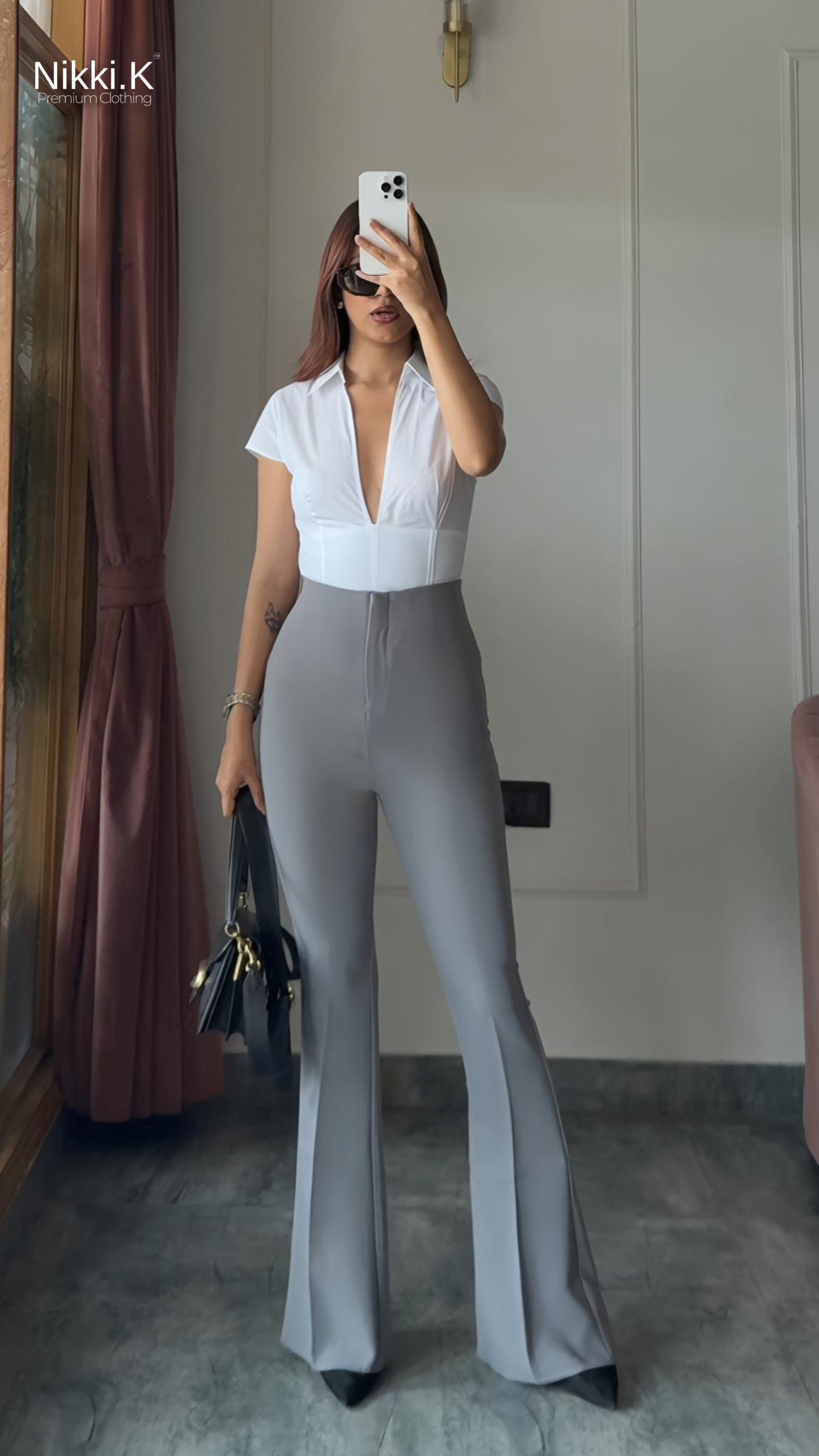 Sculpted Trousers- Light Grey (Corporate)