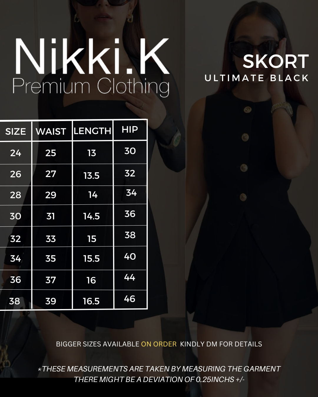 PowerSkort Set- Ultimate Black