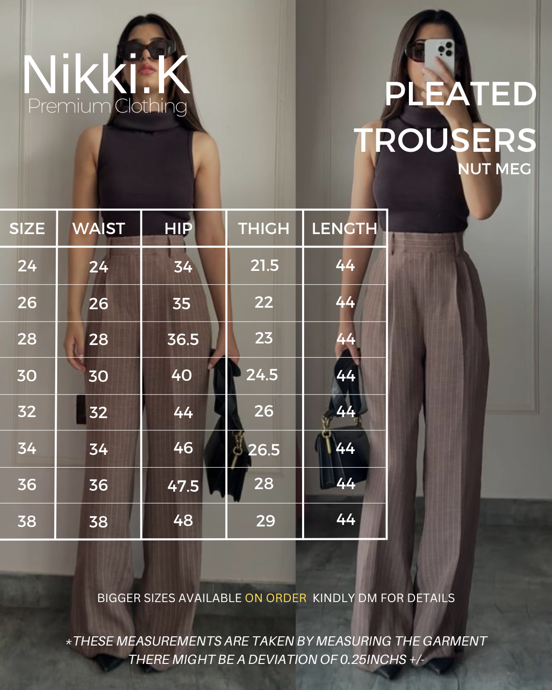 Nutmeg linen blend pleated trousers- Summer must have! (Limited Edition)