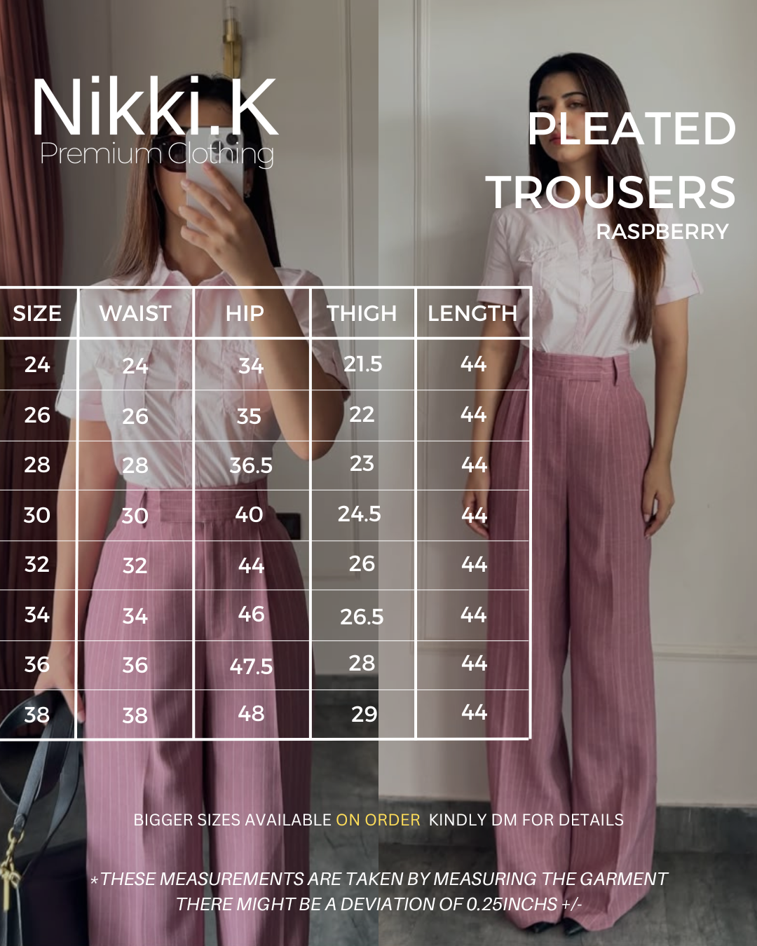 Raspberry Pink Linen Blend Pleated Trousers- Summer Must Have! (Limited Edition)
