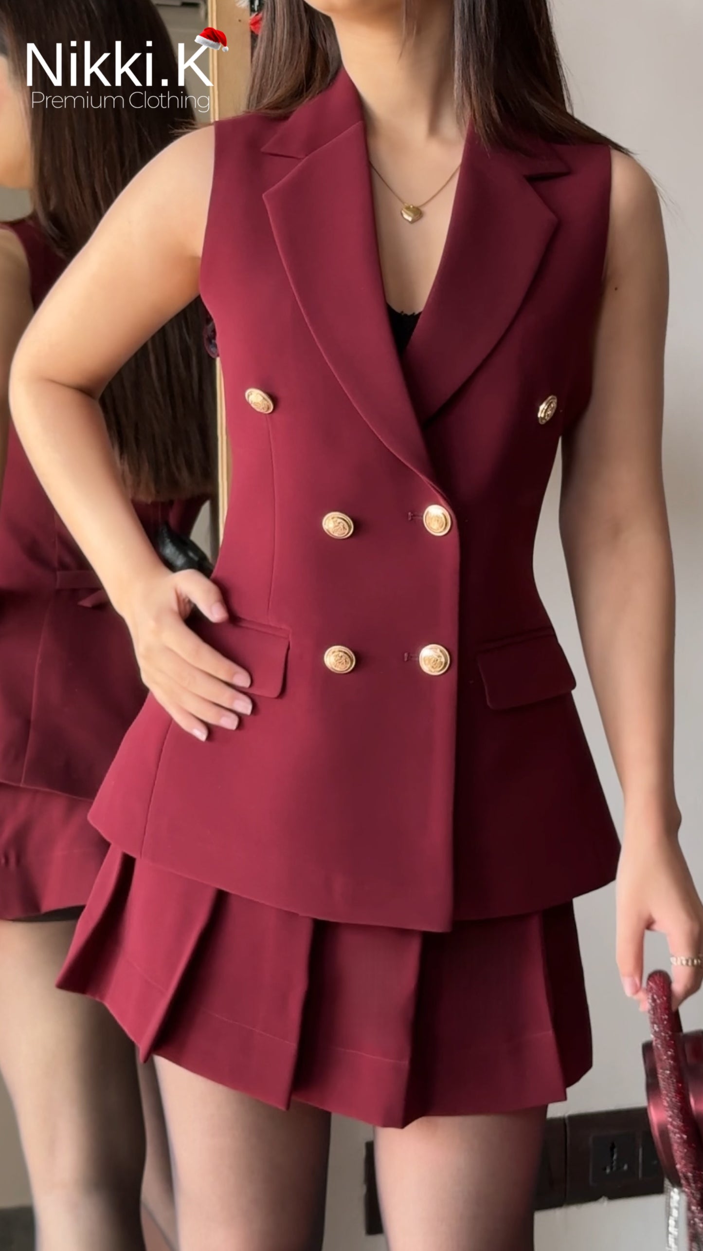 Cherry Red Skort- Limited Edition; 7 days preorder