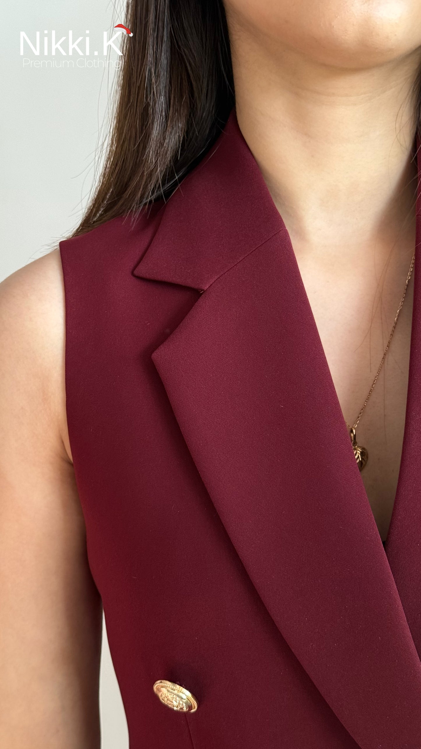 Cherry Red Waistcoat + Pleated Trousers- Limited Edition