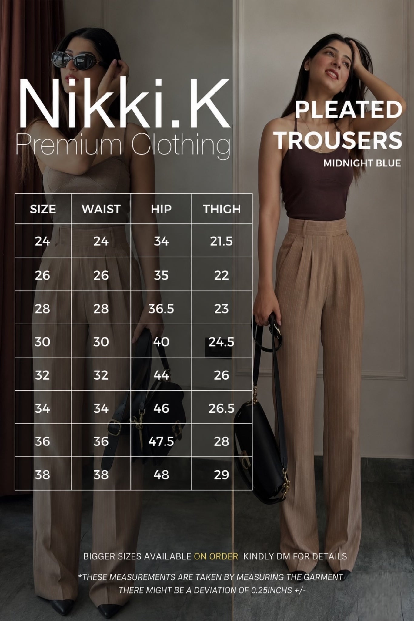 Beige linen blend pleated trousers- Summer Must have! ( Limited Edition )