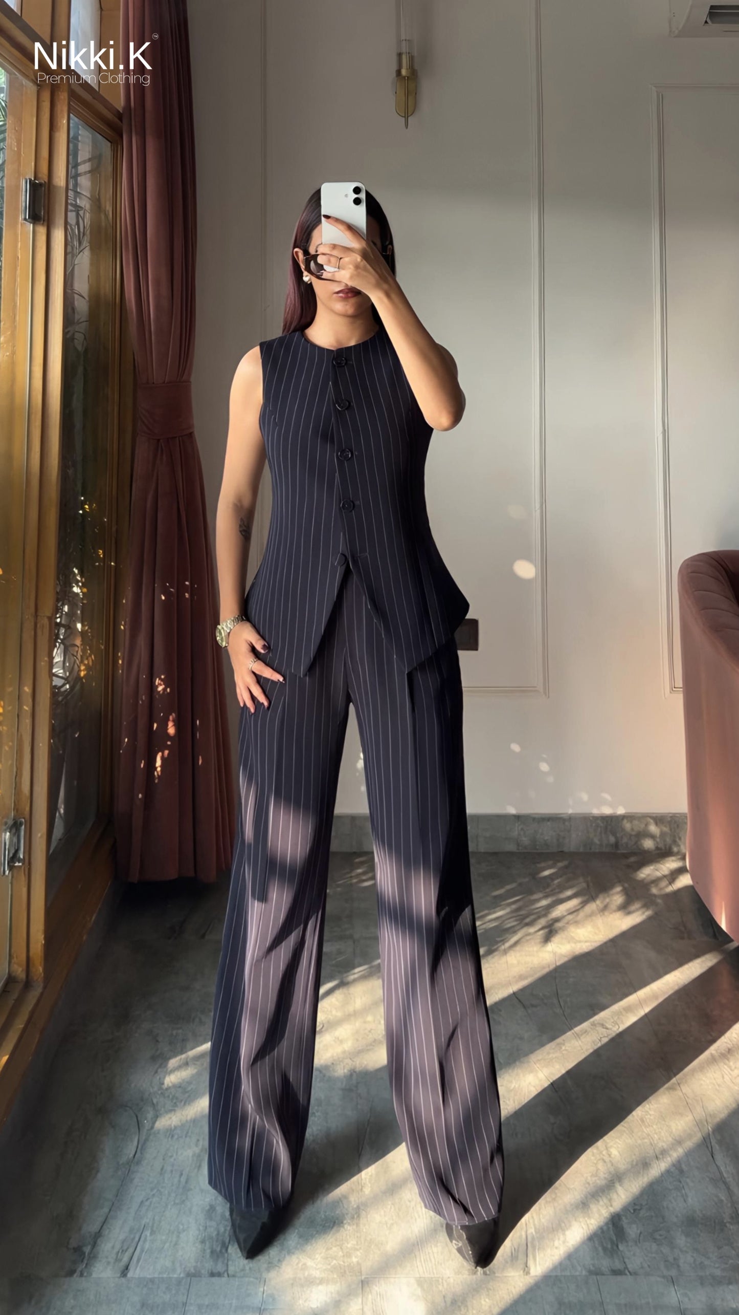 Dark Blue Powerline Top ONLY