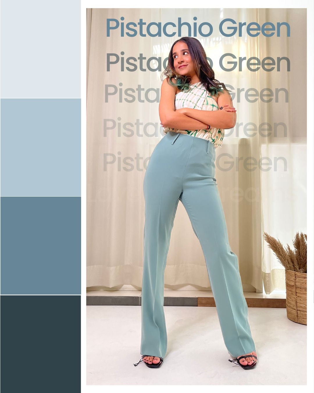 Plain Ladies Olive Green Cotton Pant, Waist Size: 30 at Rs 490/piece in  Surat